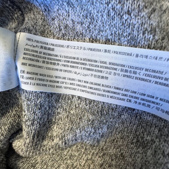 VTG Abercrombie and Fitch Quarter Zip Fleece Pullover Small Gray Navy Late 90s - Picture 10 of 10